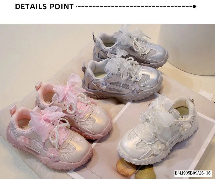 GIÀY THỂ THAO PHỐI NƠ BÉ GÁI