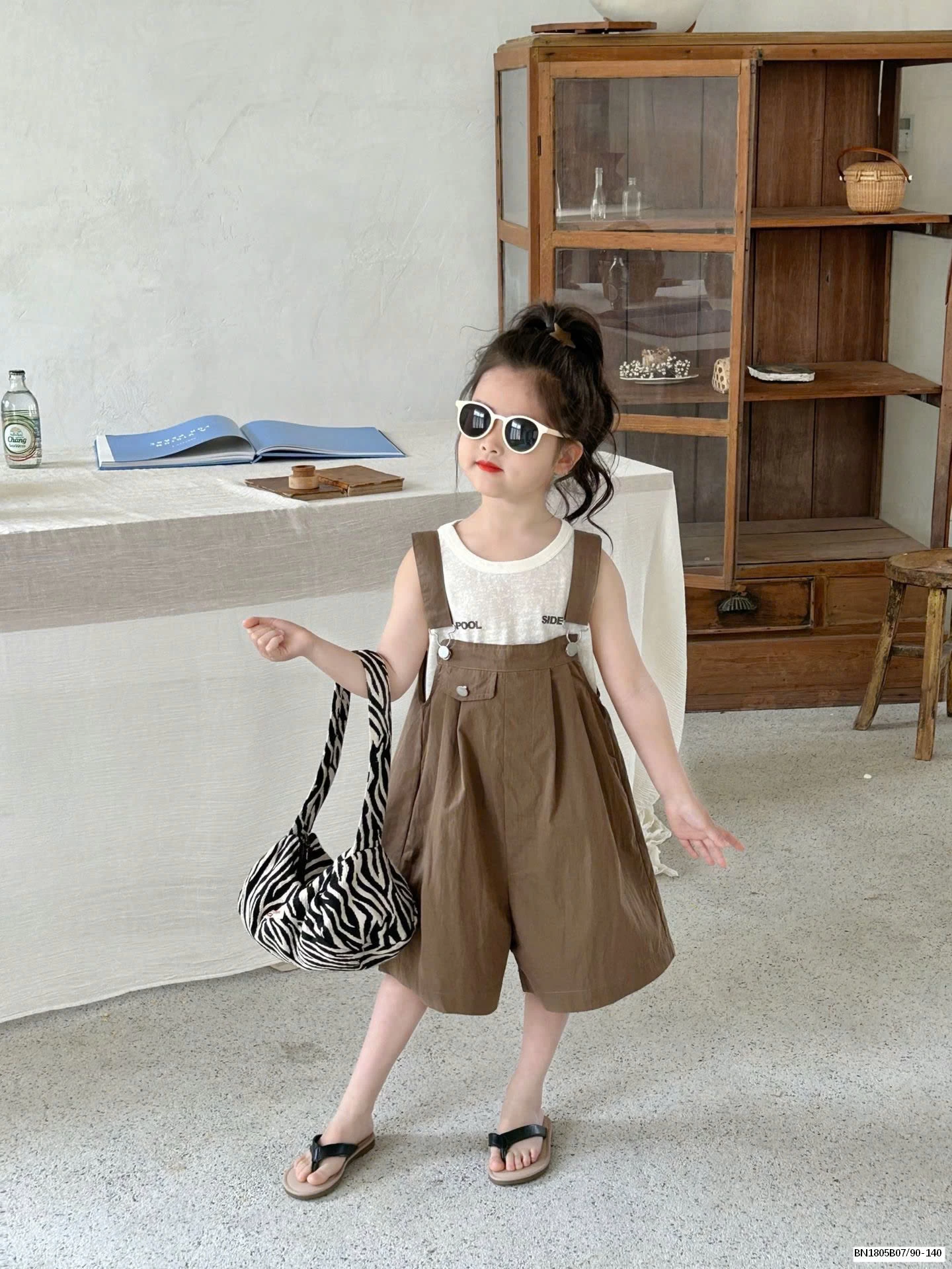 ÁO THUN BA LỖ MIX QUẦN YẾM NÂU