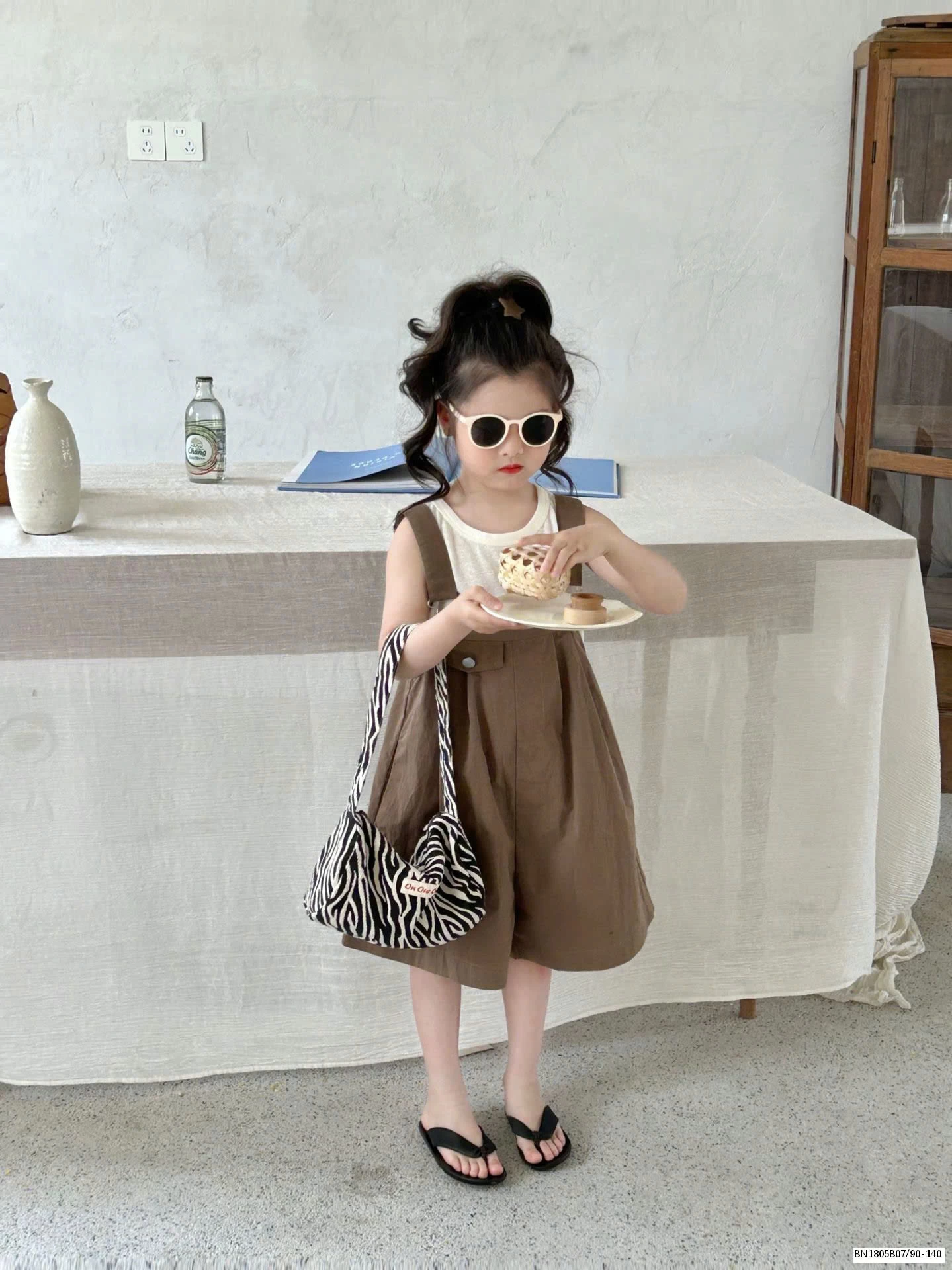 ÁO THUN BA LỖ MIX QUẦN YẾM NÂU