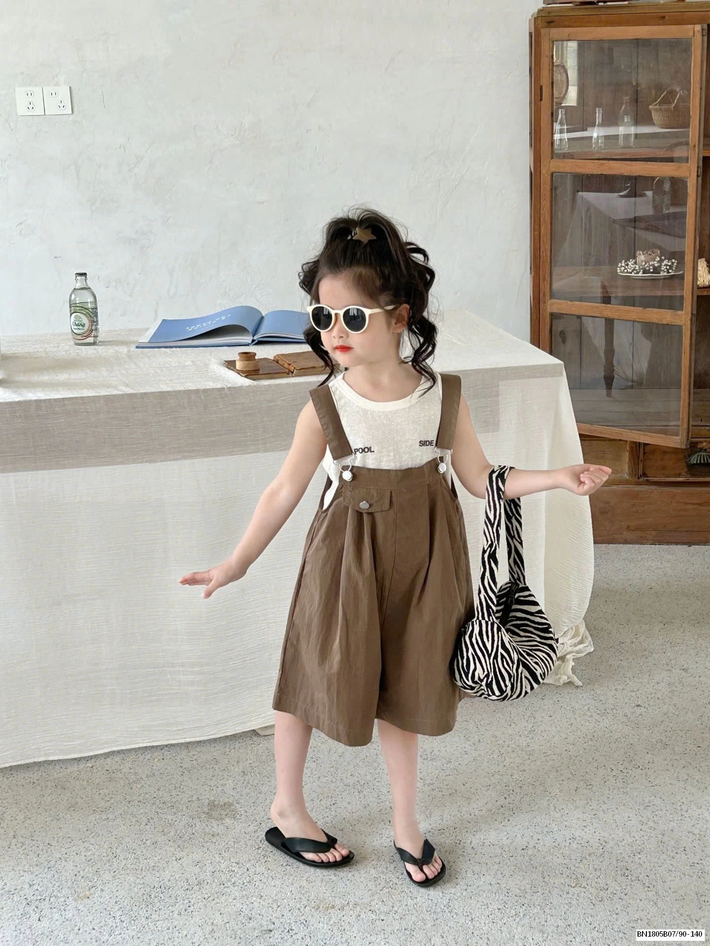 ÁO THUN BA LỖ MIX QUẦN YẾM NÂU