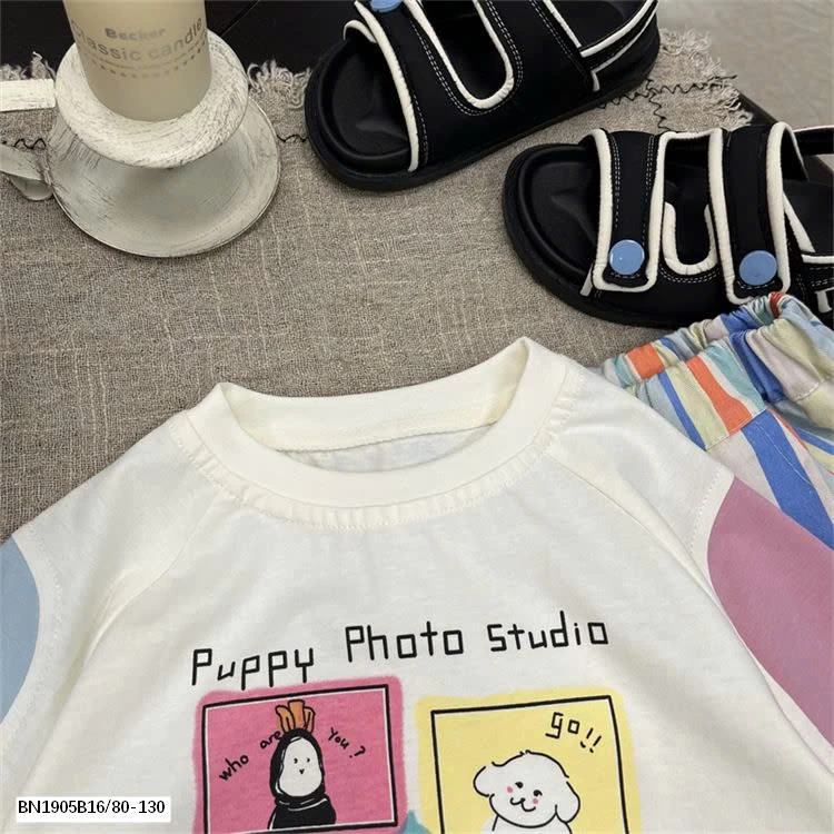 SET CỘC HOẠT HÌNH QUẦN KẺ SỌC