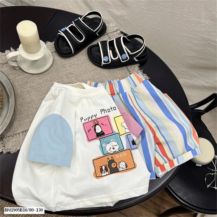 SET CỘC HOẠT HÌNH QUẦN KẺ SỌC