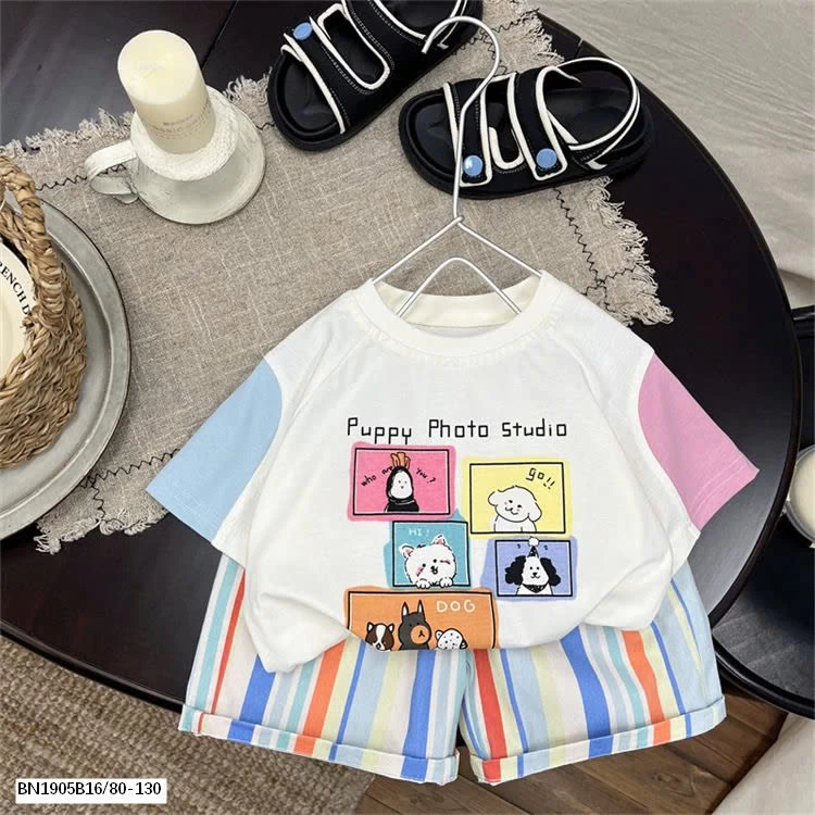 SET CỘC HOẠT HÌNH QUẦN KẺ SỌC