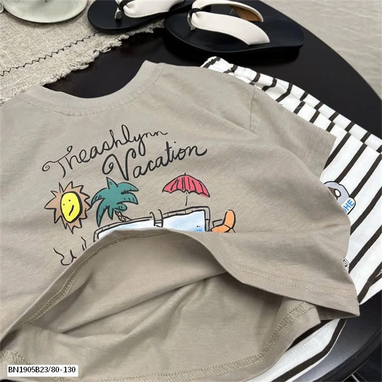 SÉT COTON IN HÌNH ĐI BIỂN