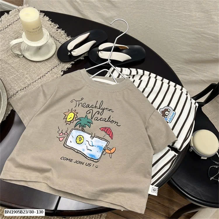 SÉT COTON IN HÌNH ĐI BIỂN