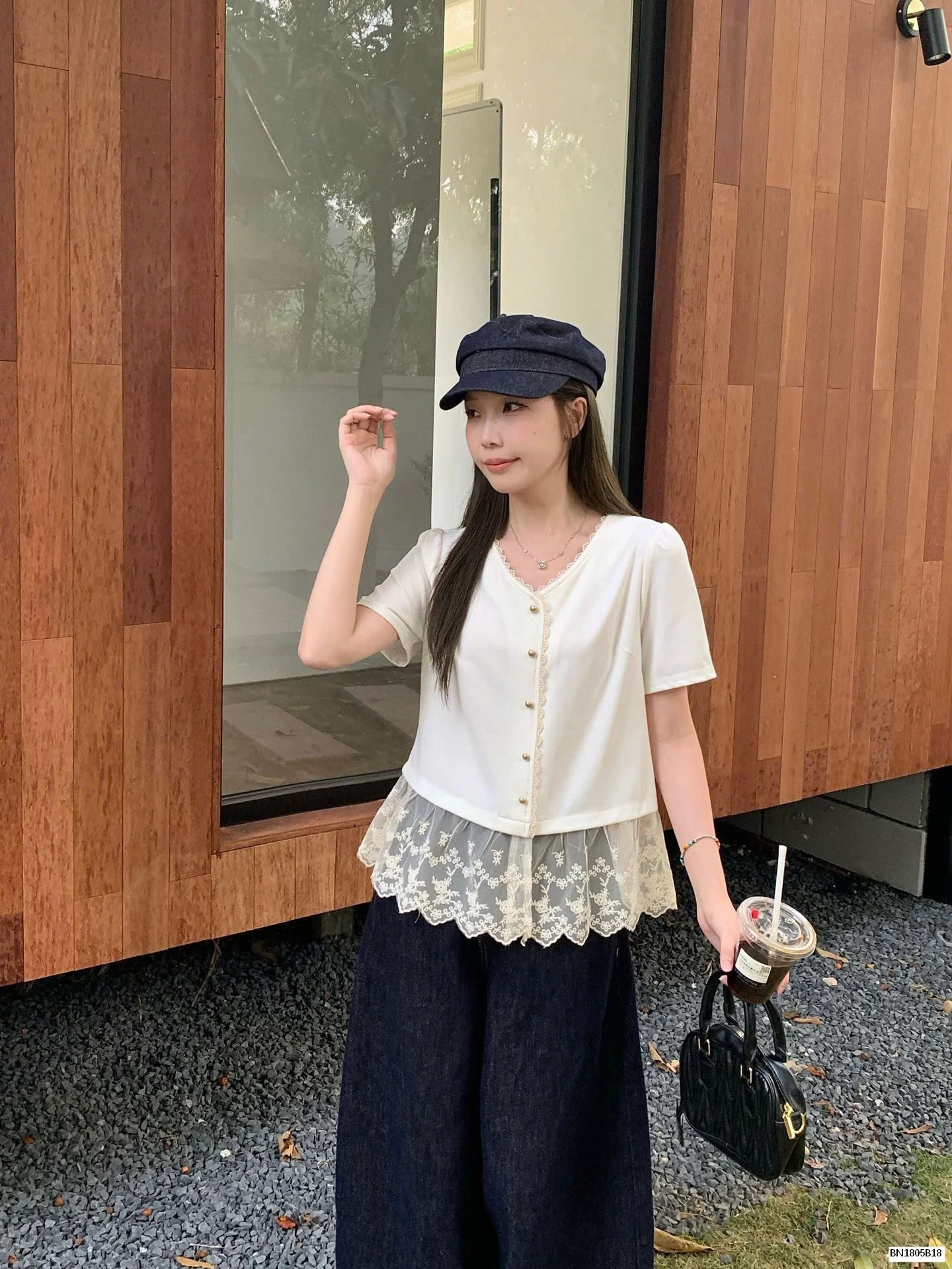 ÁO SƠ MI MIX REN TIỂU THƯ