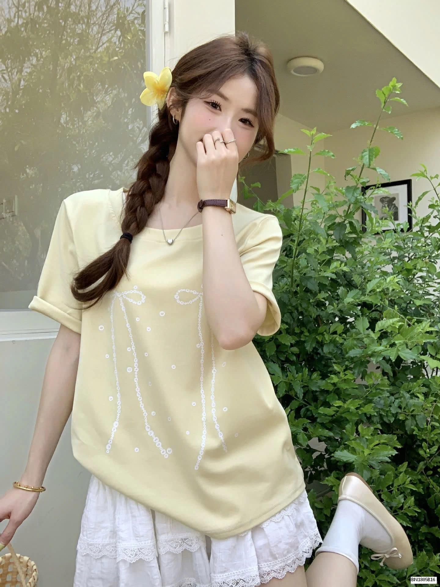 ÁO THUN IN HÌNH NƠ DÀI