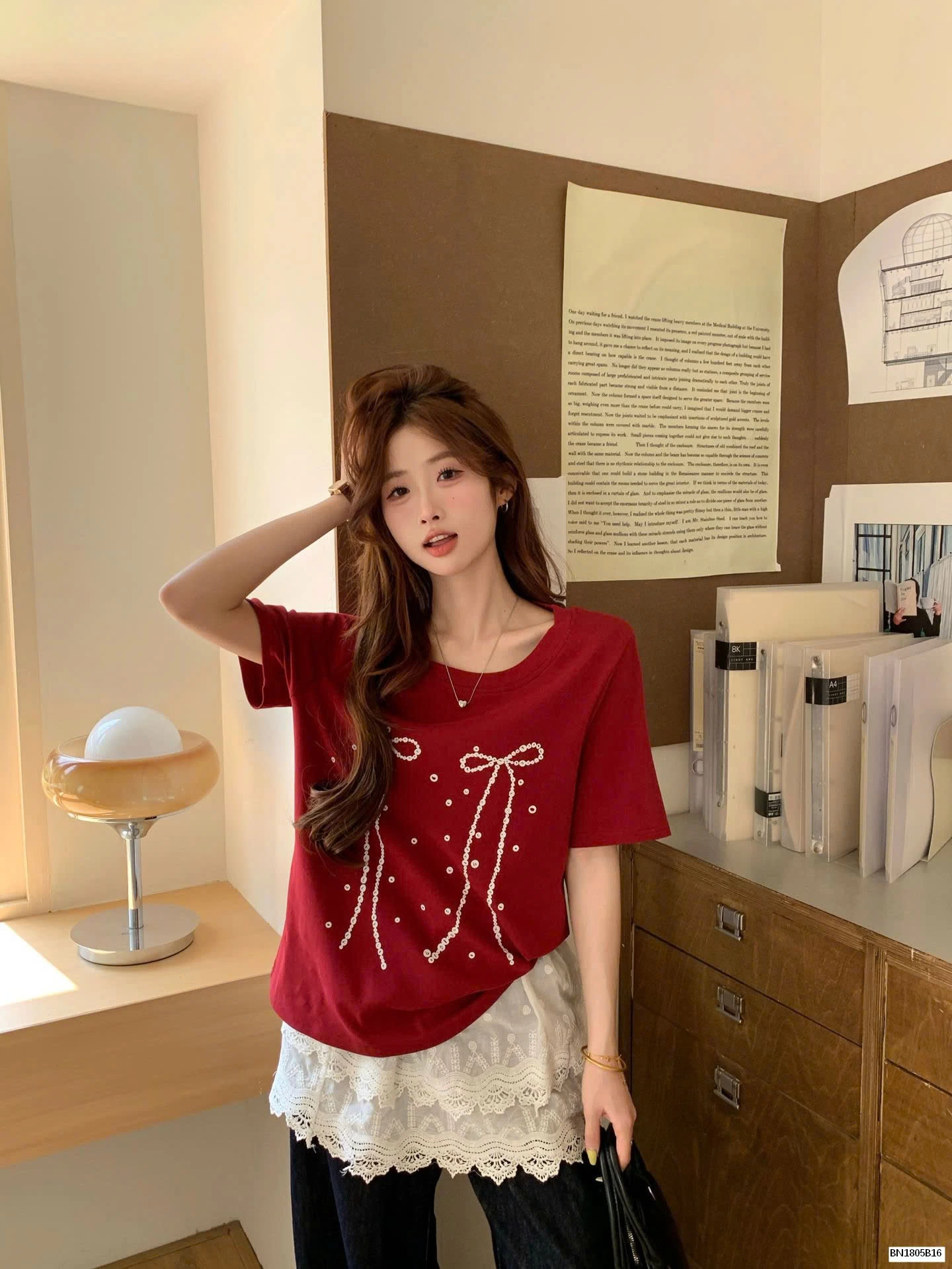 ÁO THUN IN HÌNH NƠ DÀI