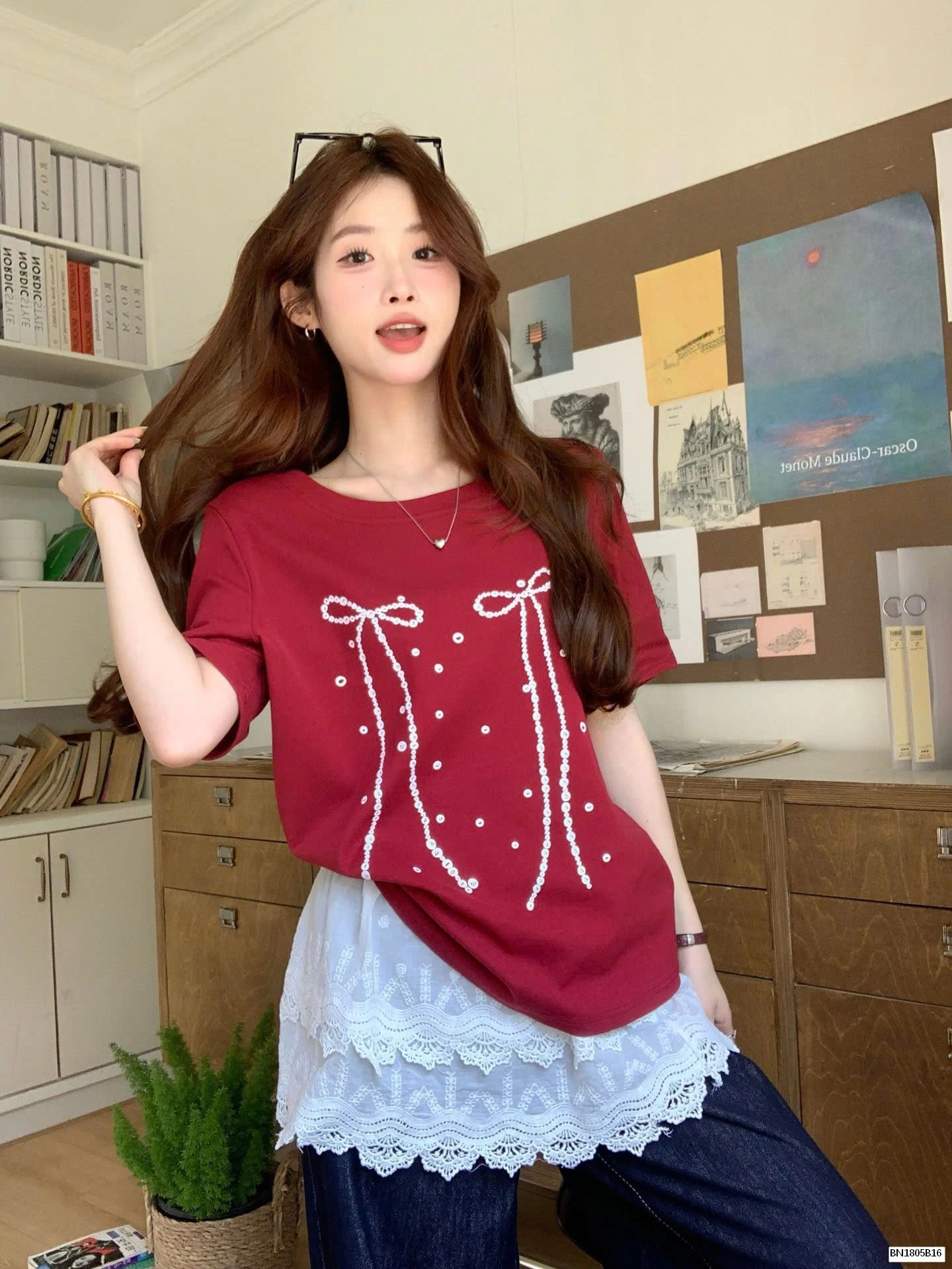 ÁO THUN IN HÌNH NƠ DÀI