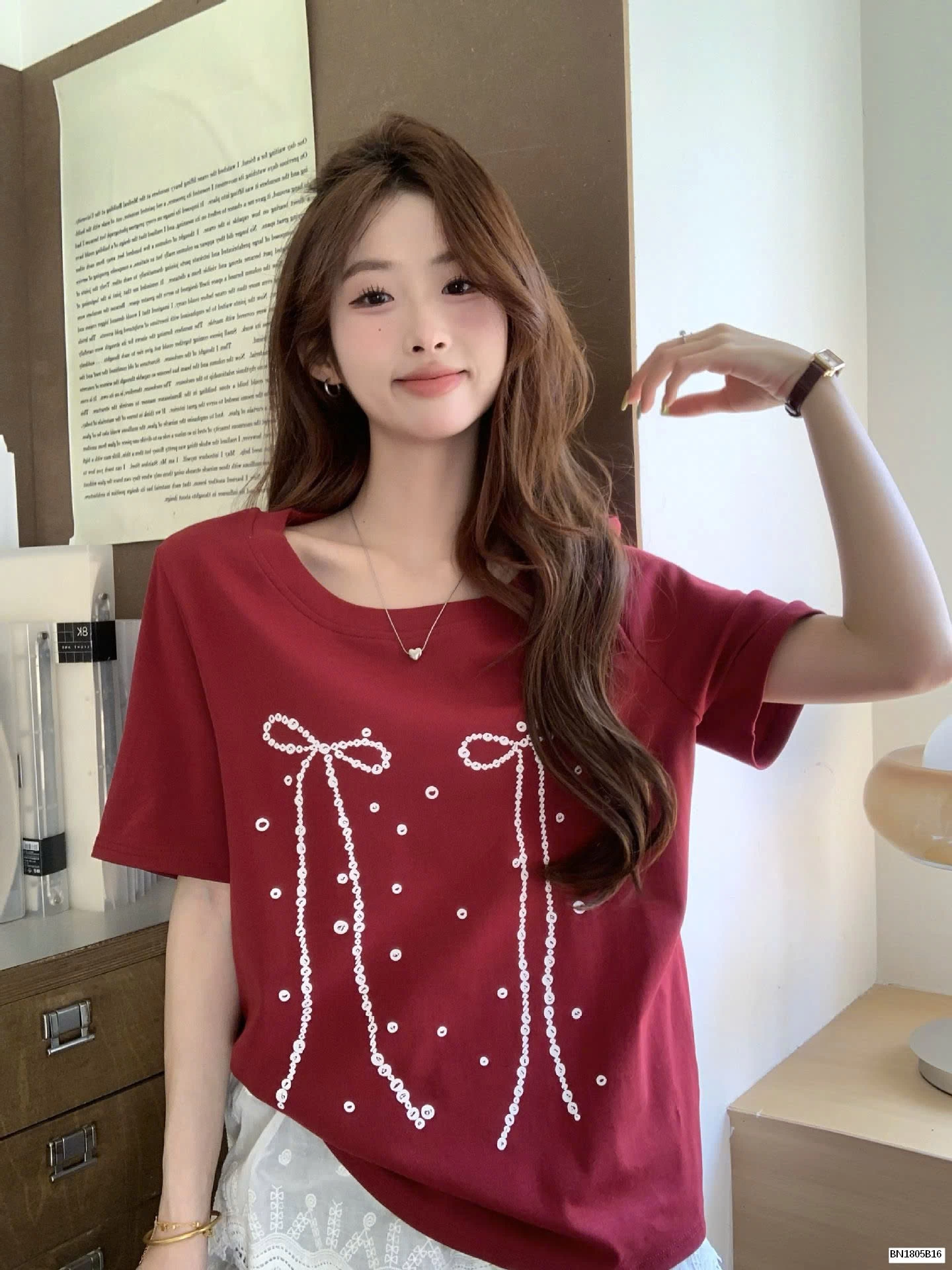 ÁO THUN IN HÌNH NƠ DÀI