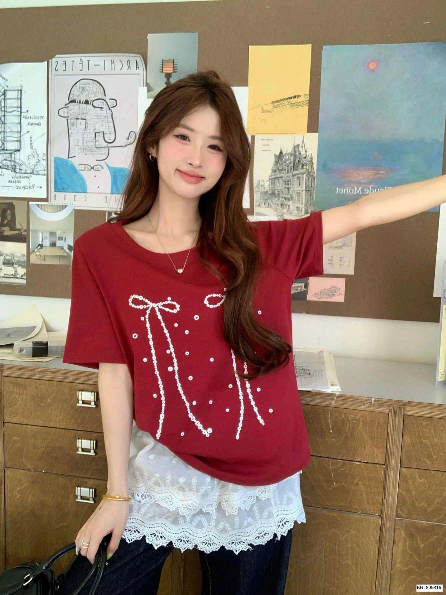 ÁO THUN IN HÌNH NƠ DÀI