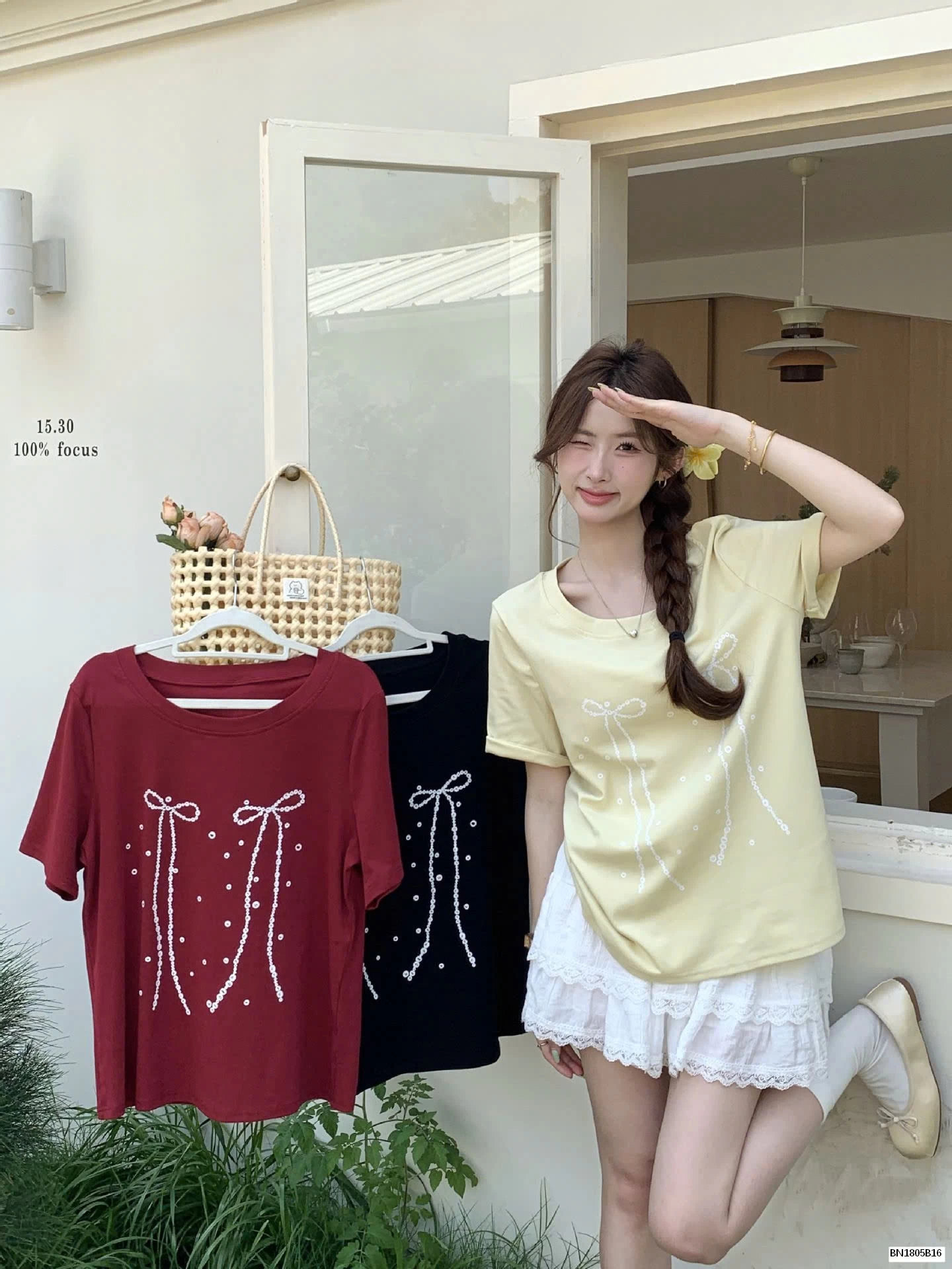 ÁO THUN IN HÌNH NƠ DÀI