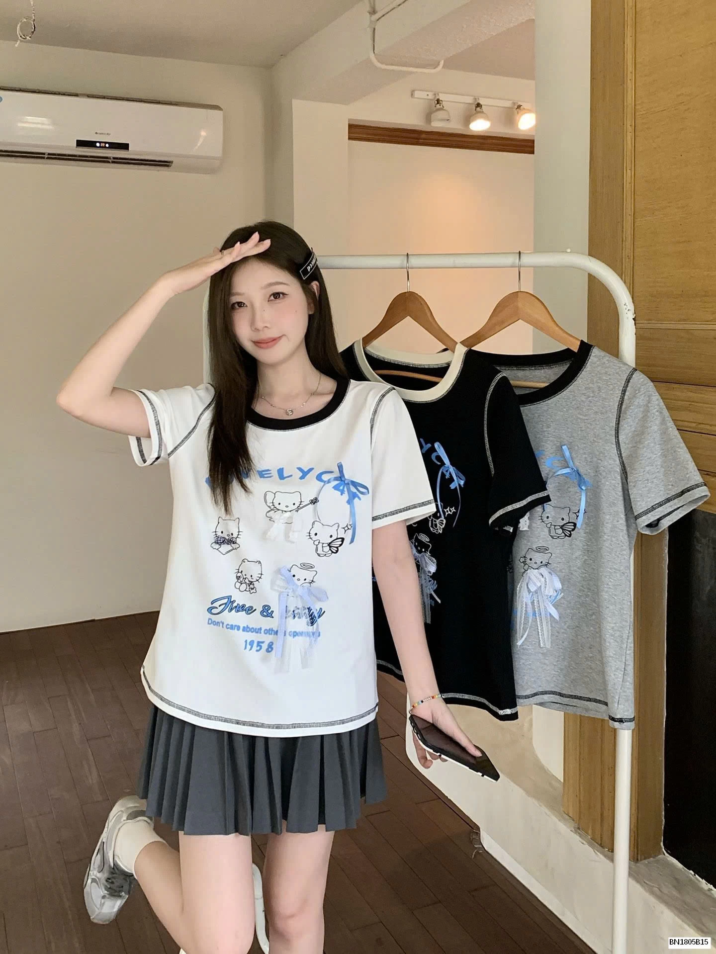 ÁO THUN NƠ MÈO KITTY