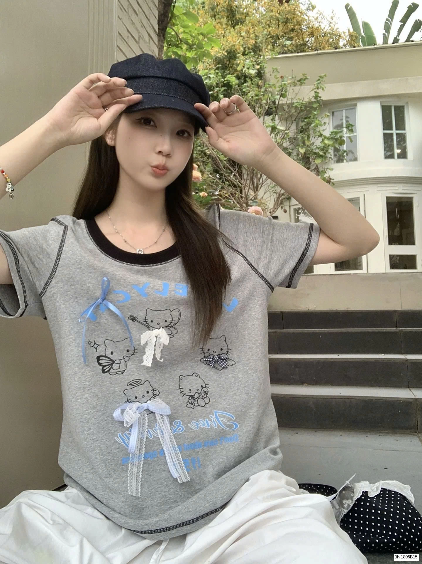 ÁO THUN NƠ MÈO KITTY