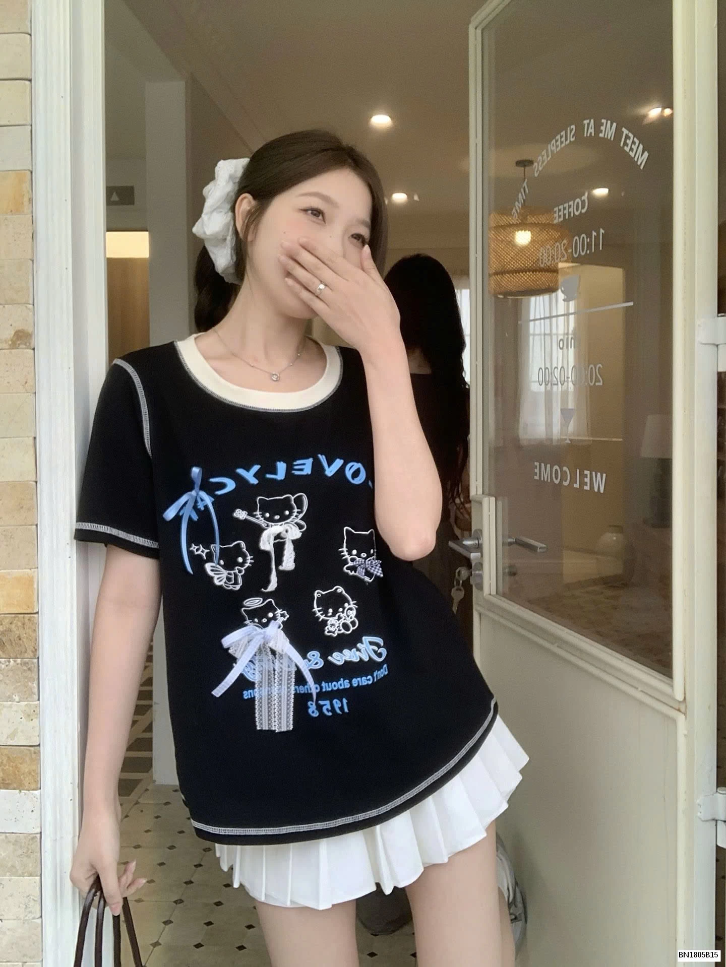 ÁO THUN NƠ MÈO KITTY