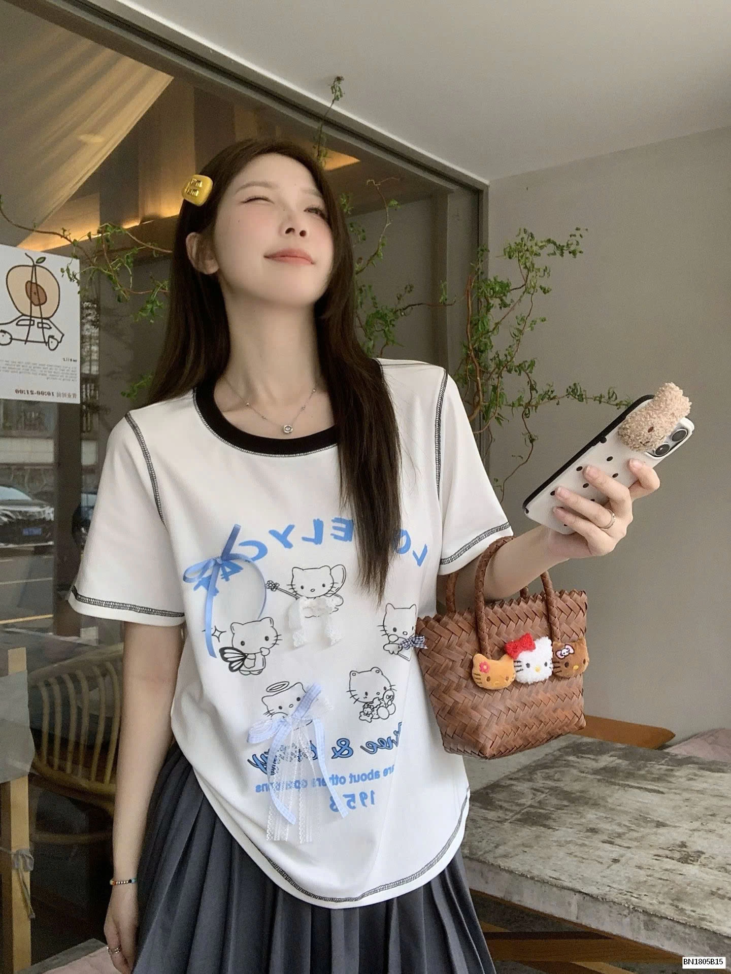 ÁO THUN NƠ MÈO KITTY