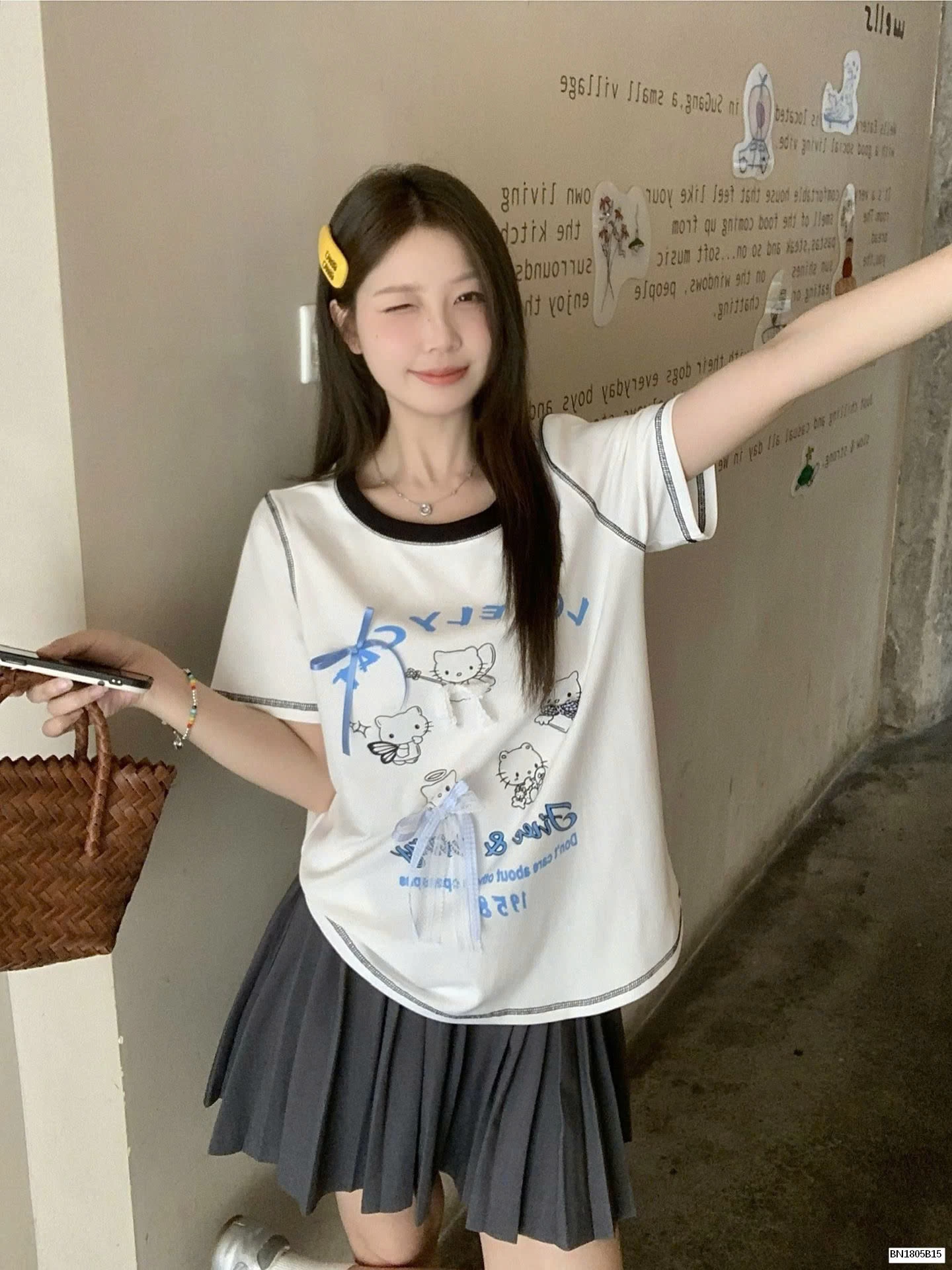 ÁO THUN NƠ MÈO KITTY