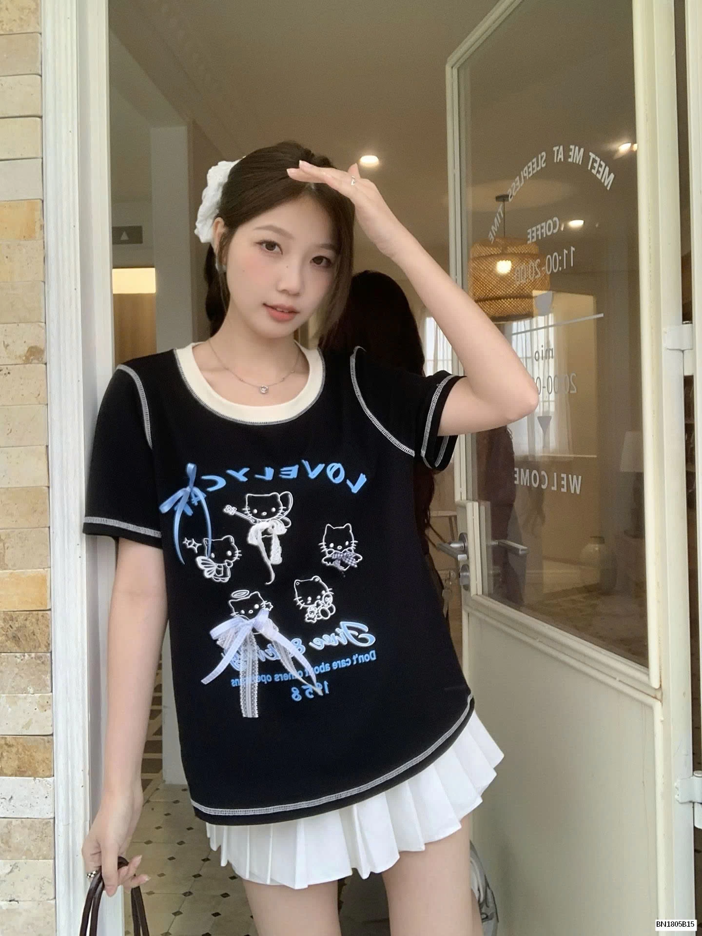 ÁO THUN NƠ MÈO KITTY