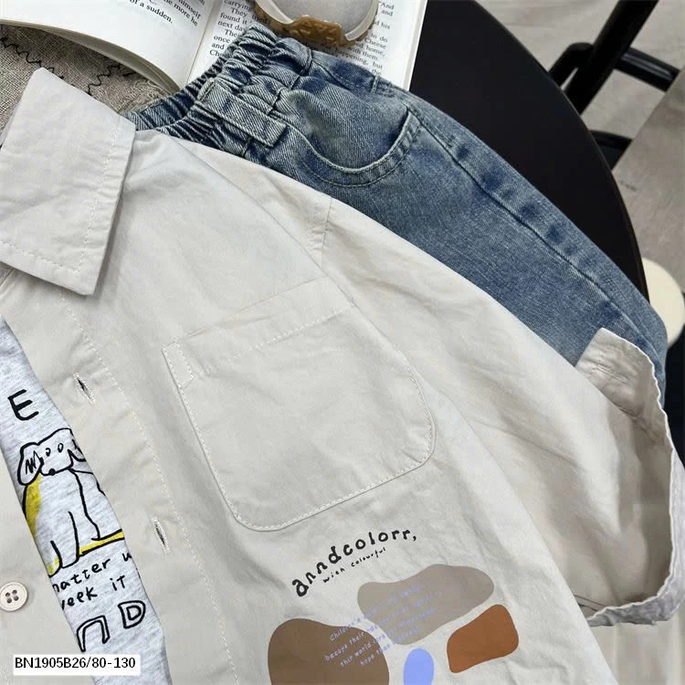 ÁO SƠ MI DÀI TAY IN HÌNH