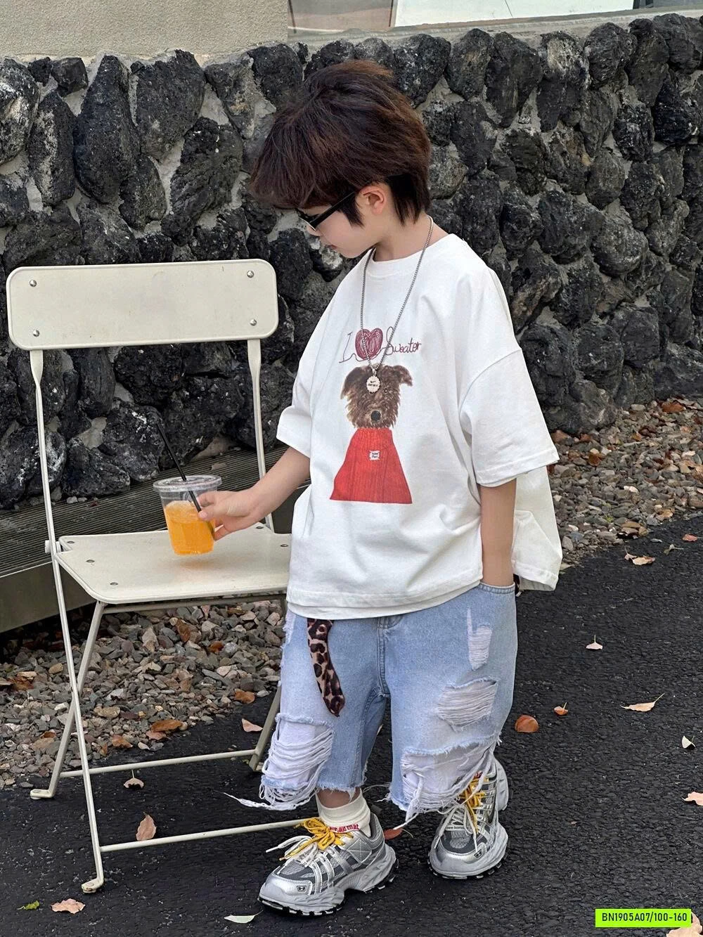 ÁO CÚN MIX SHORT JEANS RÁCH AFTE
