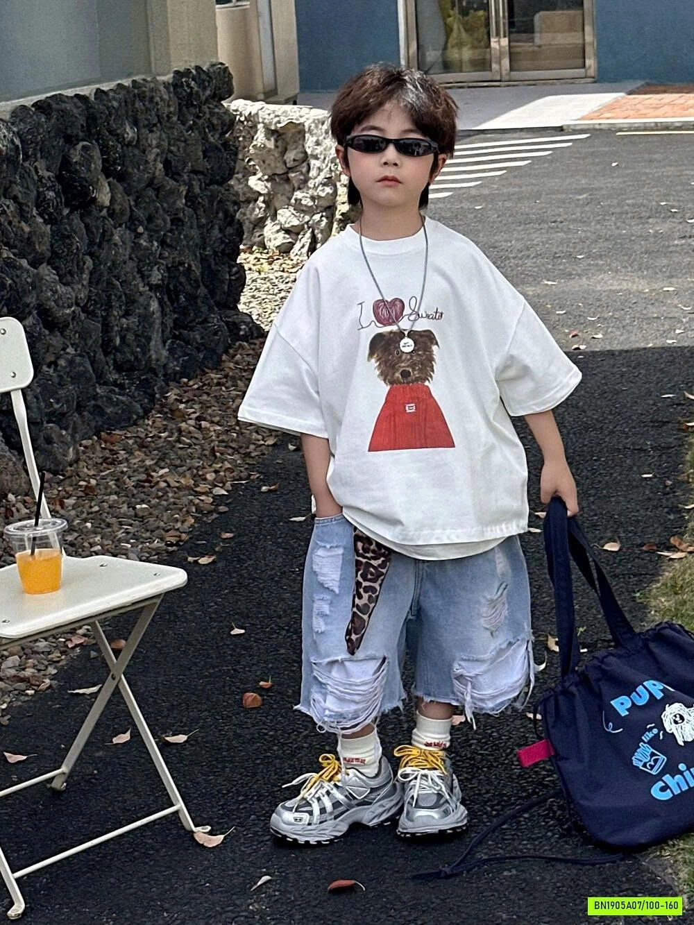 ÁO CÚN MIX SHORT JEANS RÁCH AFTE