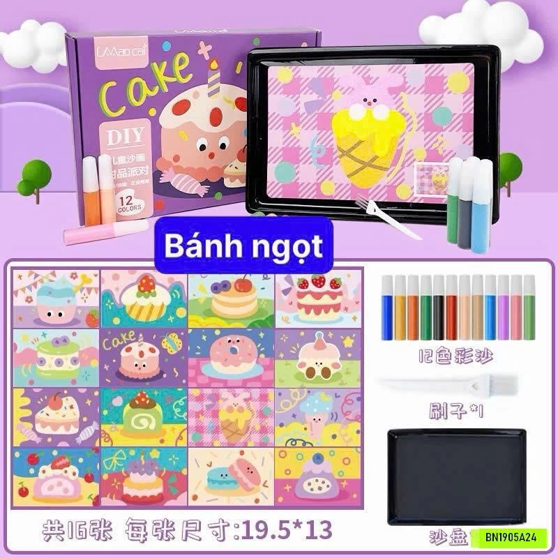 SET TRANH CÁT 16 HÌNH