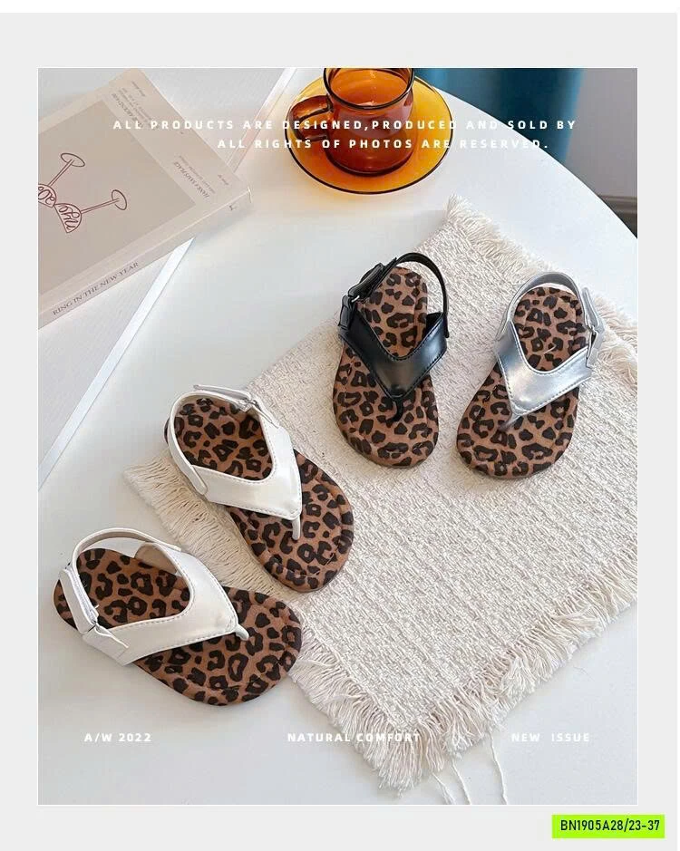 SANDAL XỎ NGÓN DA BEO