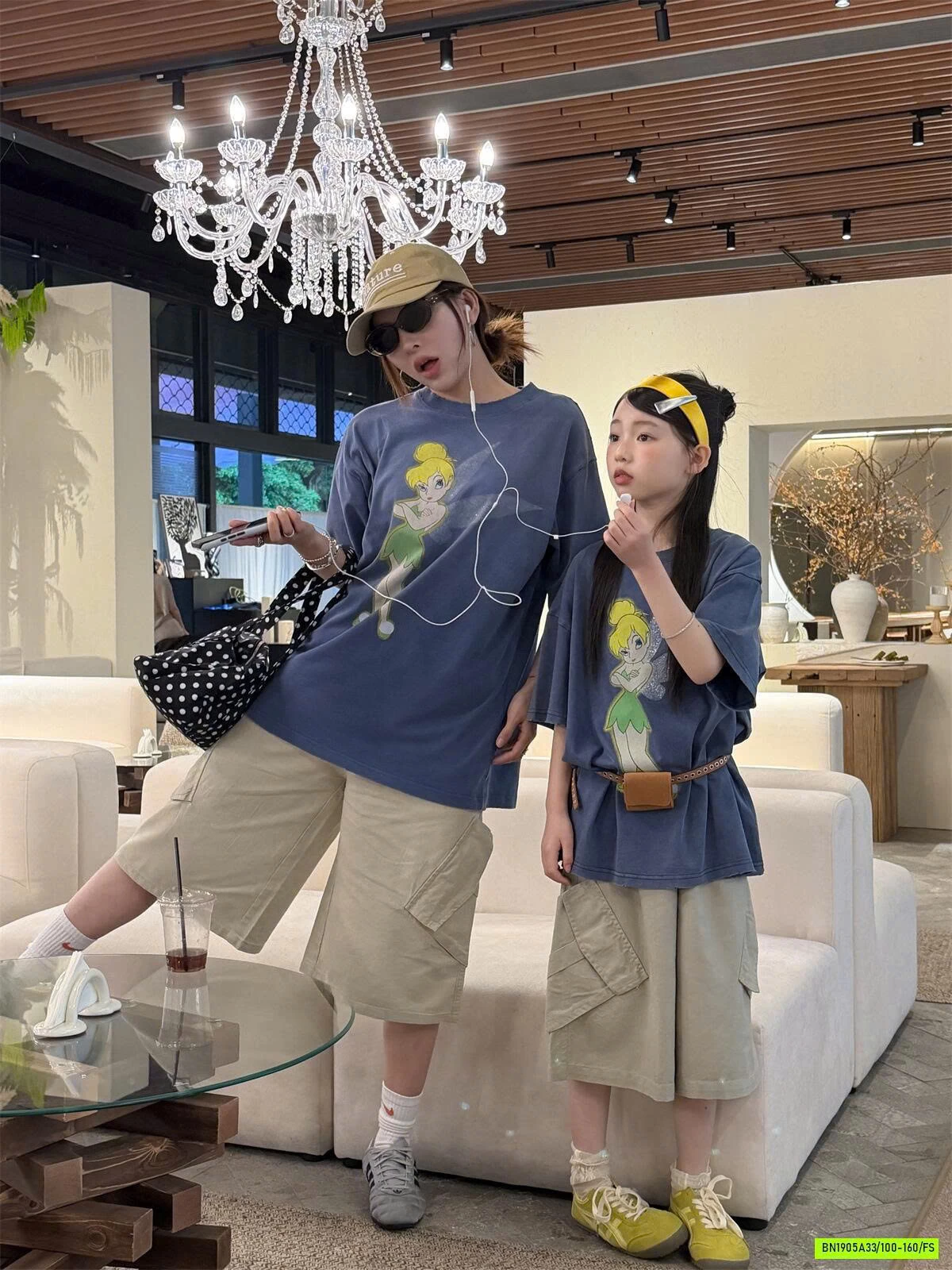 ÁO THUN CÔ TIÊN XANH MẸ BÉ