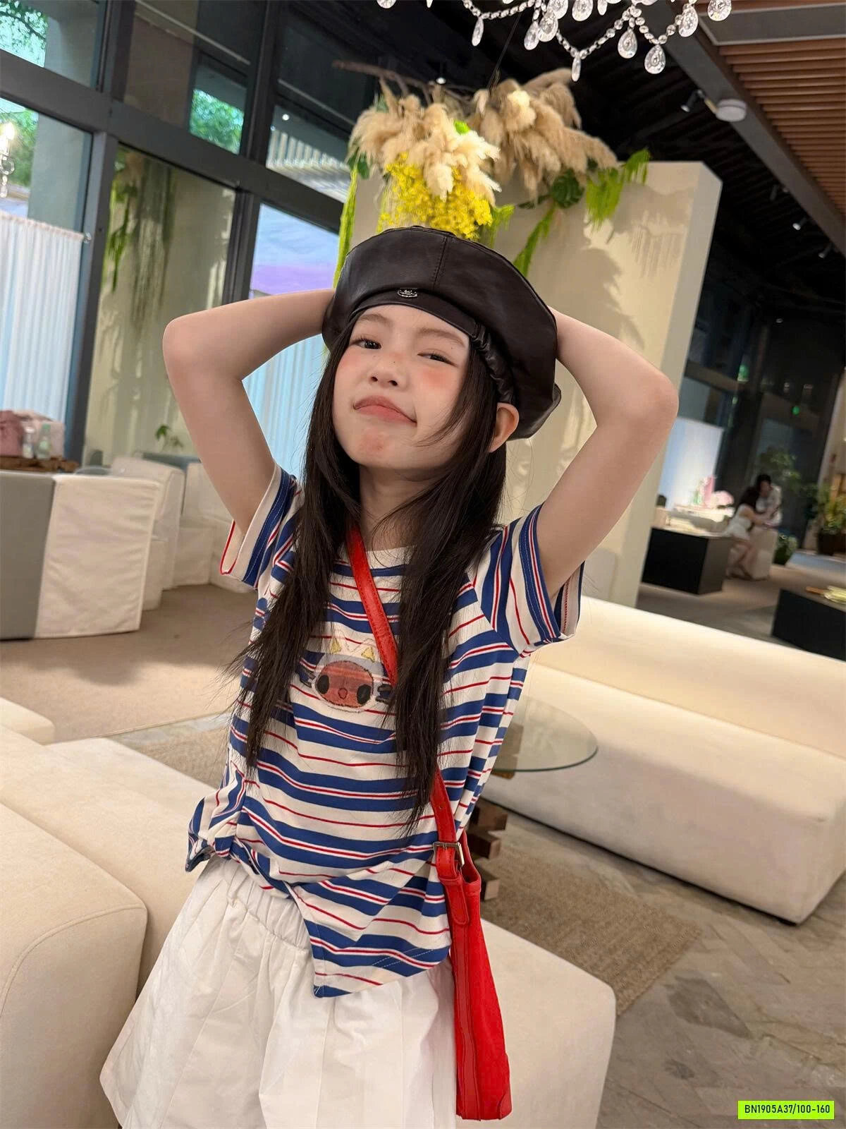 ÁO THUN MÈO PHỐI KẺ