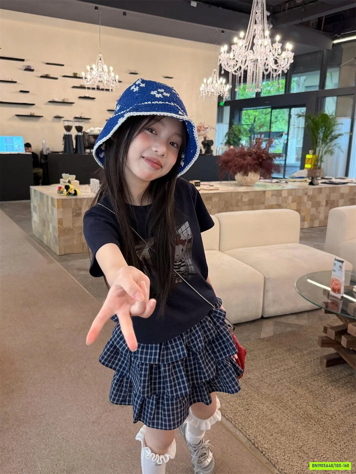 CHÂN VÁY XẾP TẦNG CARO