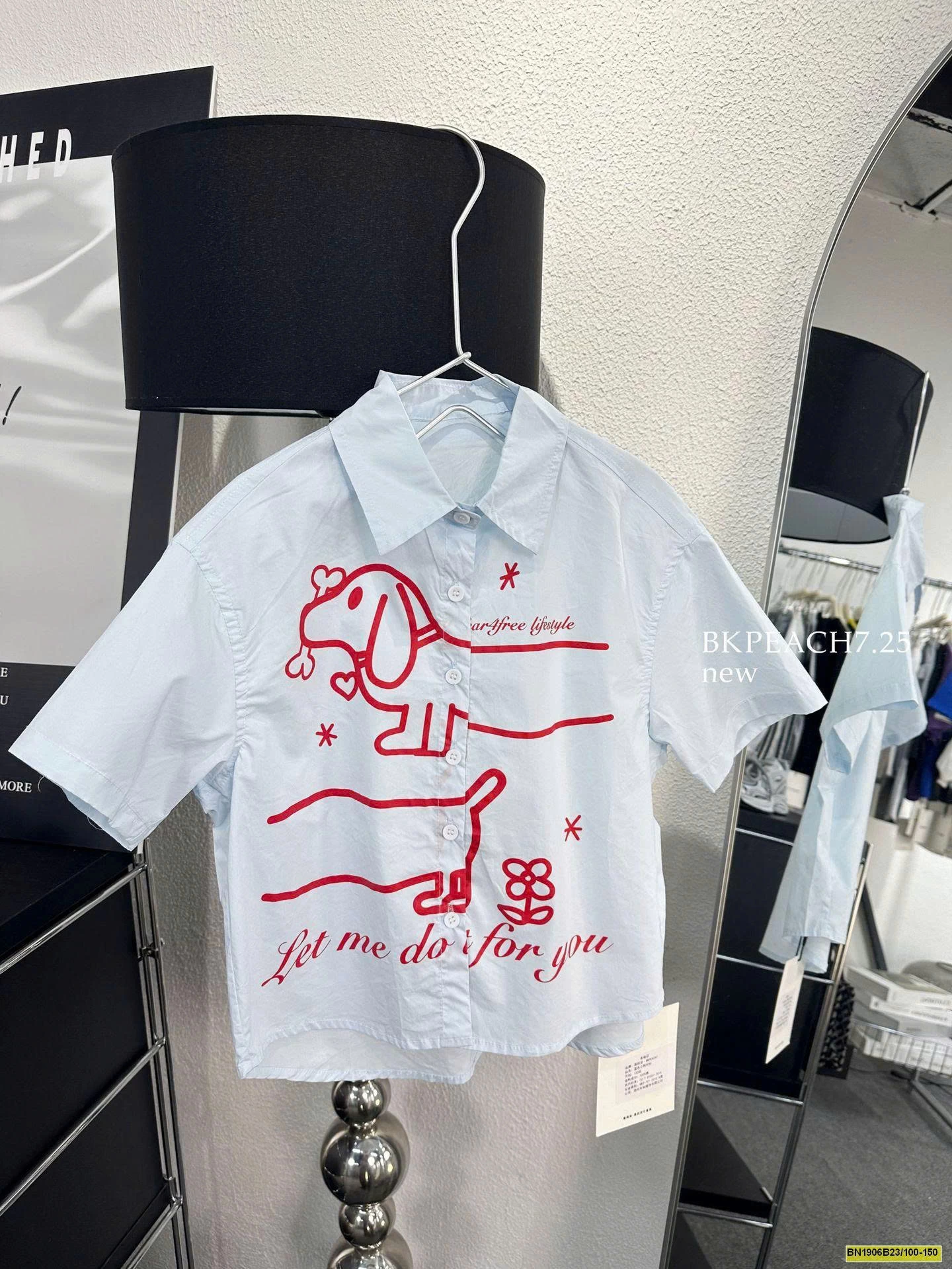 ÁO SƠ MI IN HÌNH CHÓ LẠP XƯỞNG