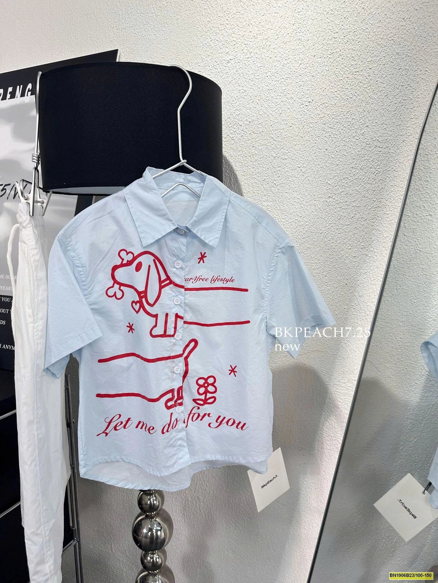 ÁO SƠ MI IN HÌNH CHÓ LẠP XƯỞNG