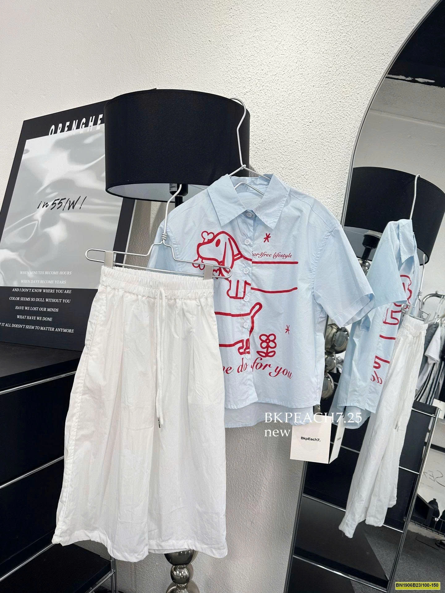 ÁO SƠ MI IN HÌNH CHÓ LẠP XƯỞNG