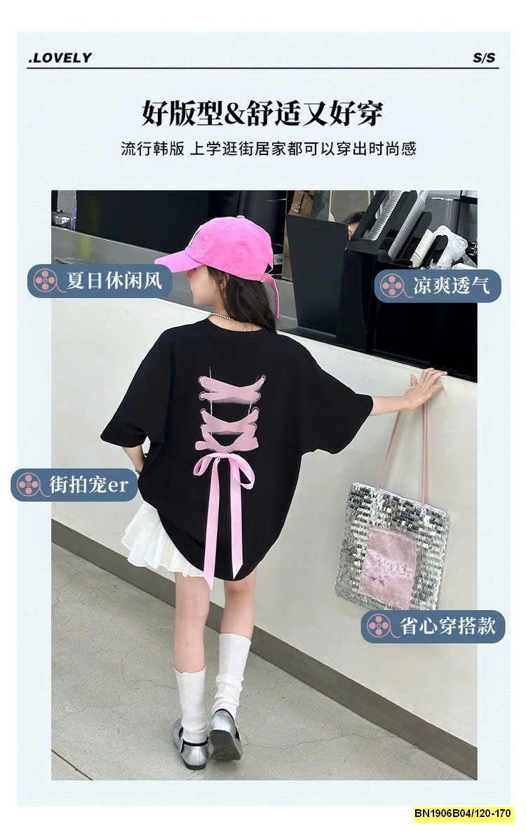 SET ÁO PHÔNG NƠ LƯNG PHỐI CHÂN VÁY TRẮNG