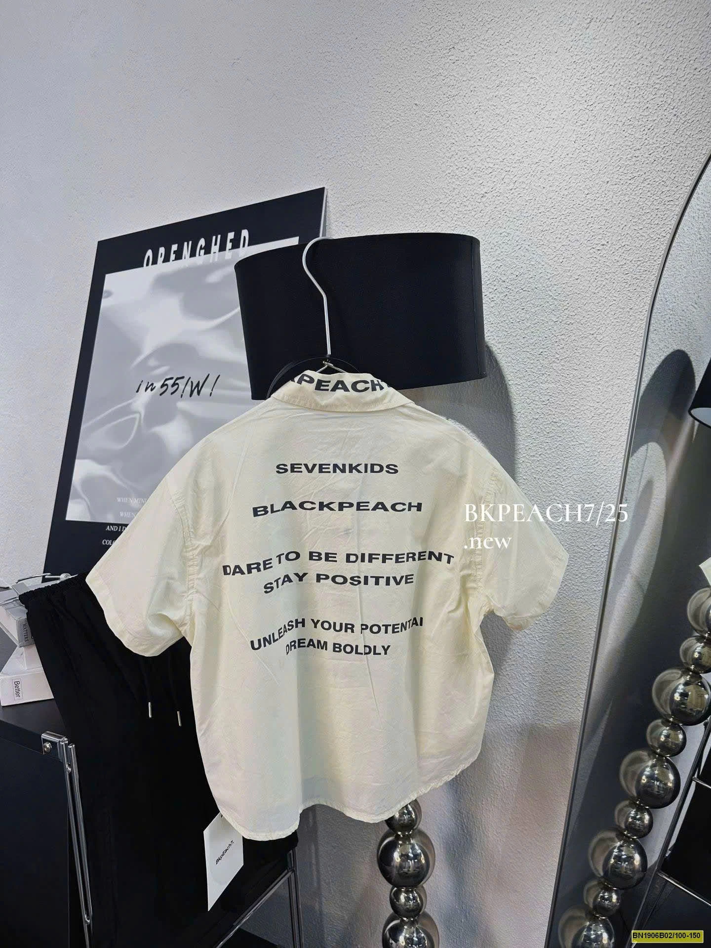 ÁO SƠ MI DÁNG RỘNG IN CHỮ