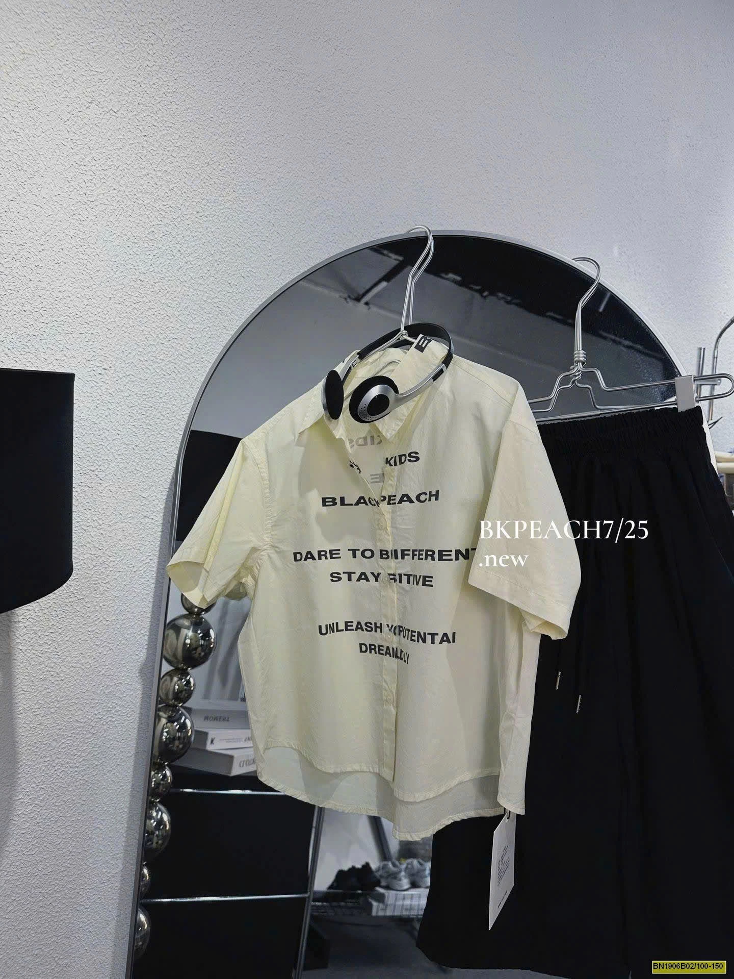 ÁO SƠ MI DÁNG RỘNG IN CHỮ