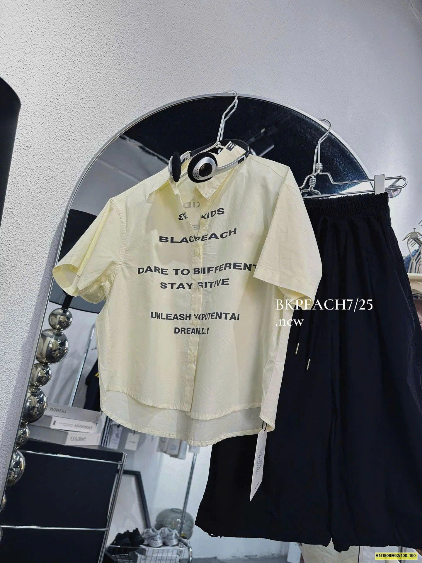 ÁO SƠ MI DÁNG RỘNG IN CHỮ