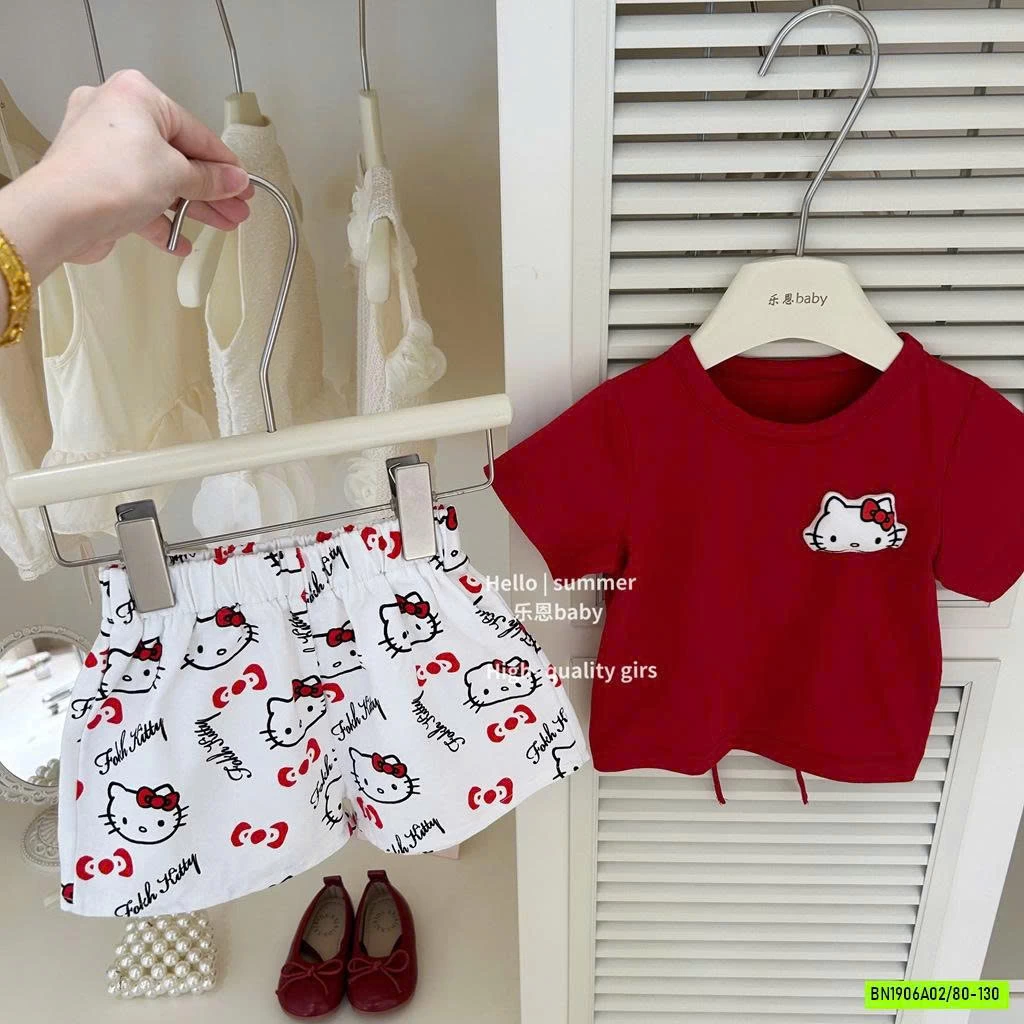 SÉT ÁO ĐỎ MIX SHORT KITTY