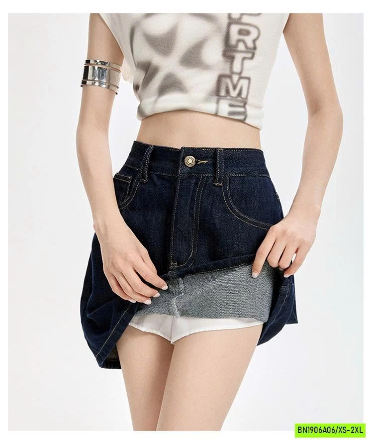 CHÂN VÁY DENIM CHỮ A CAO CẤP