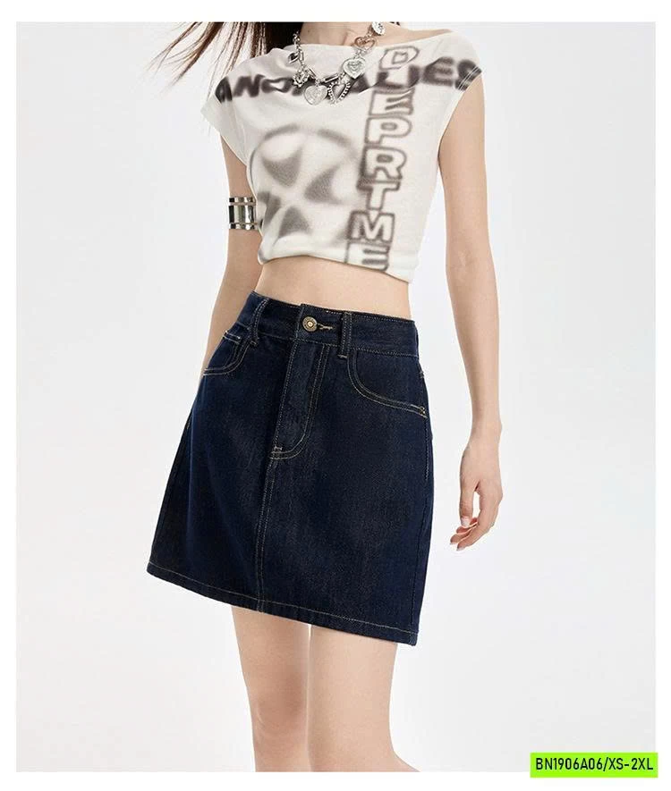 CHÂN VÁY DENIM CHỮ A CAO CẤP