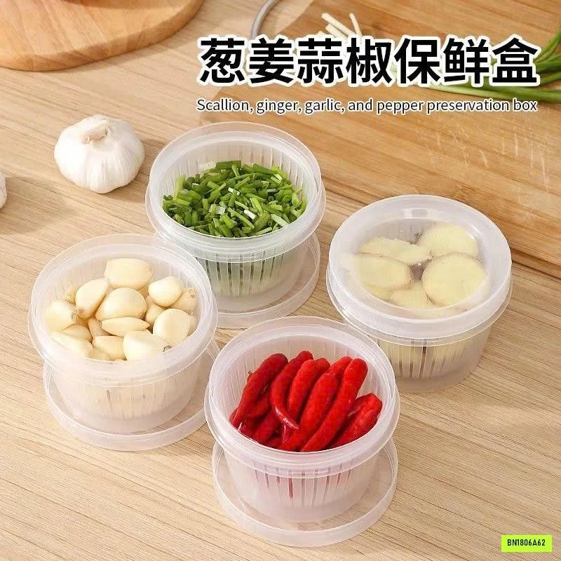 SET 8 HỘP ĐỰNG THỰC PHẨM HÀNH LÁ, GỪNG TỎI
