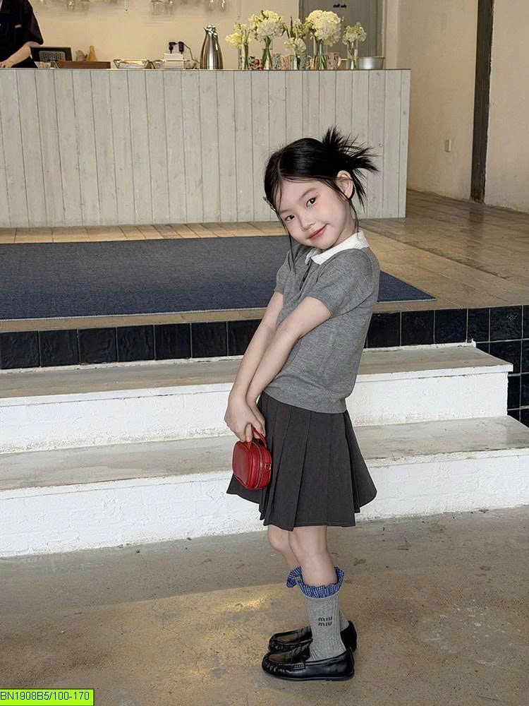 ÁO LEN CỔ SEN NỮ SINH AMBB