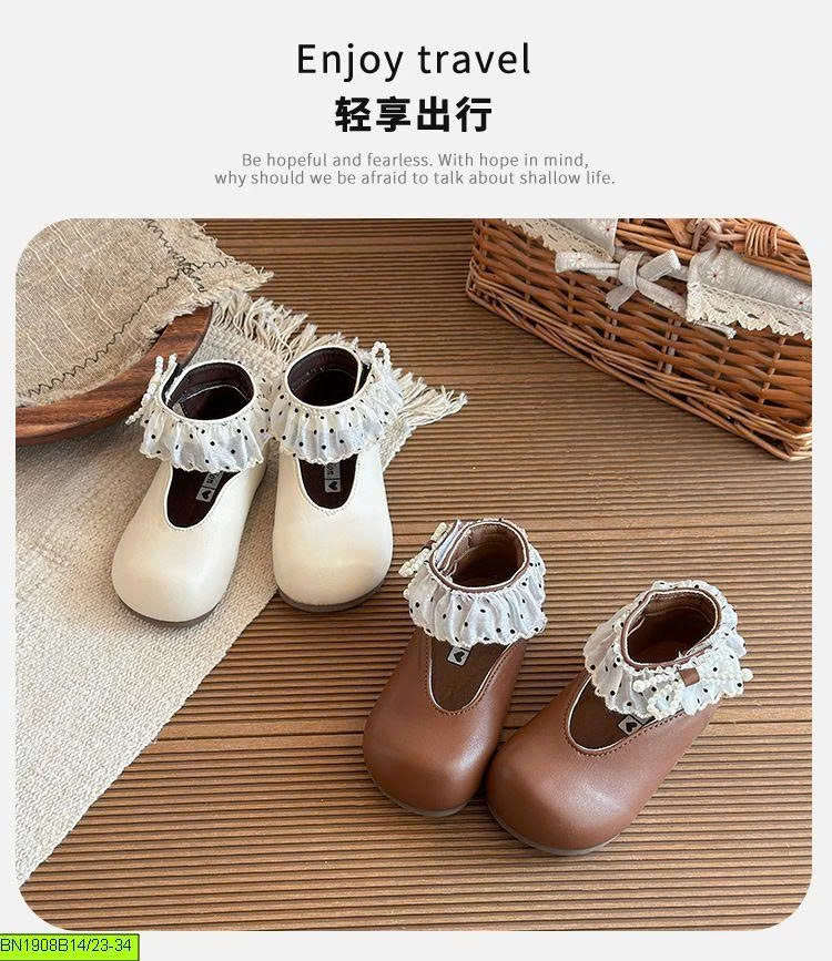 BOOT CỔ NGẮN PHỐI NƠ CHẤM BI