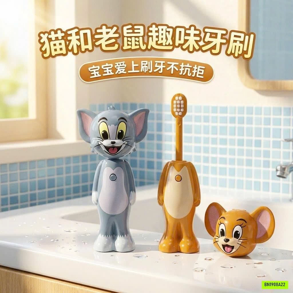SET 2 BÀN CHẢI TOM & JERRY