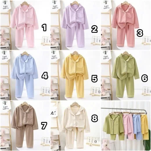 BỘ PIJAMA TRƠN CHO BÉ