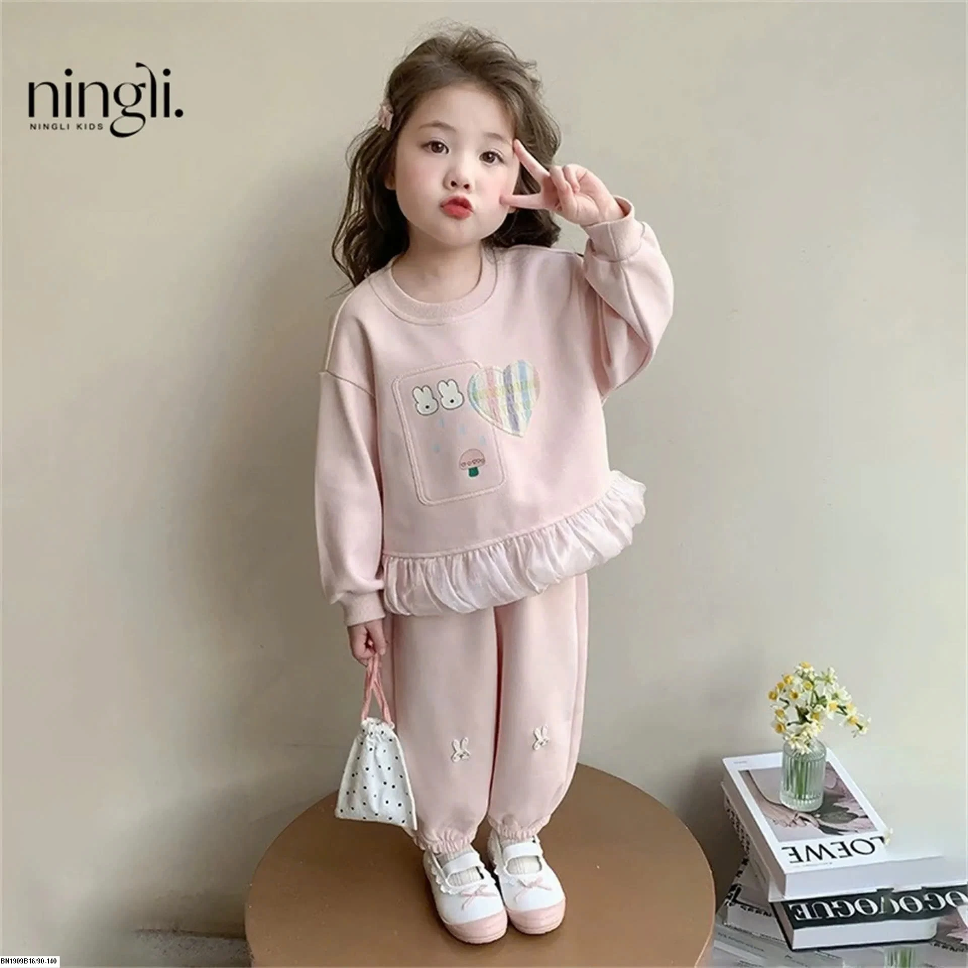 BỘ COTTON THỎ DỄ THƯƠNG NINGLI