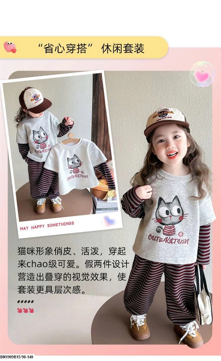 BỘ COTTON MÈO DỄ THƯƠNG