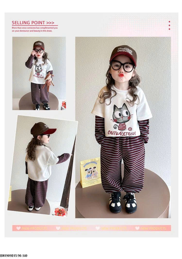 BỘ COTTON MÈO DỄ THƯƠNG