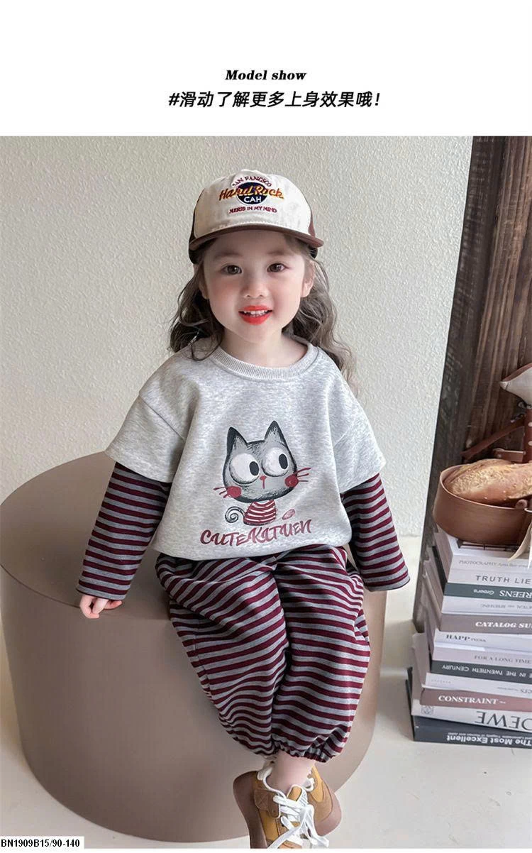 BỘ COTTON MÈO DỄ THƯƠNG