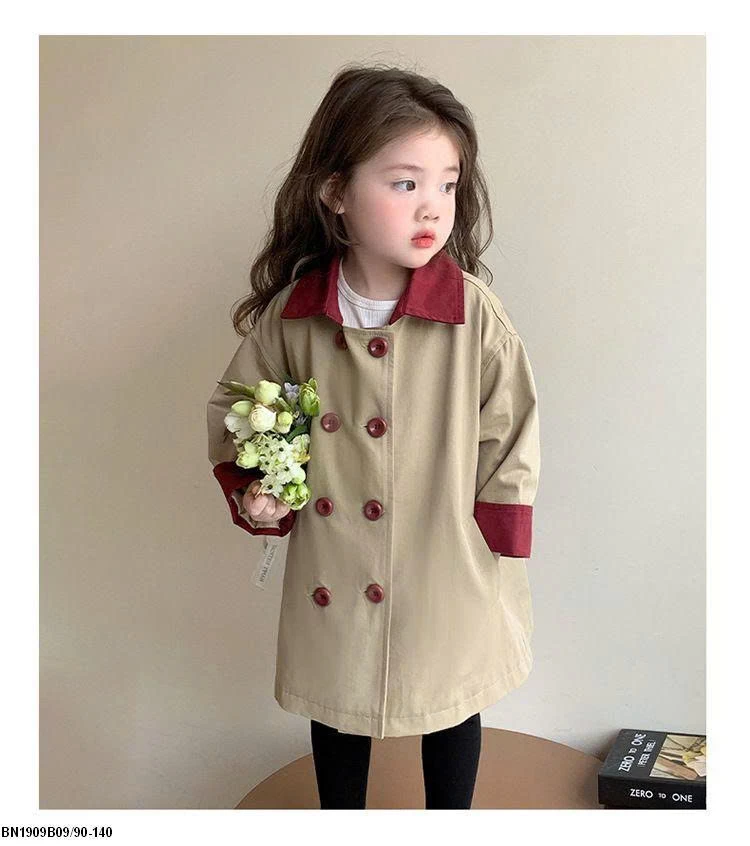 ÁO MĂNG TÔ CỔ ĐỎ